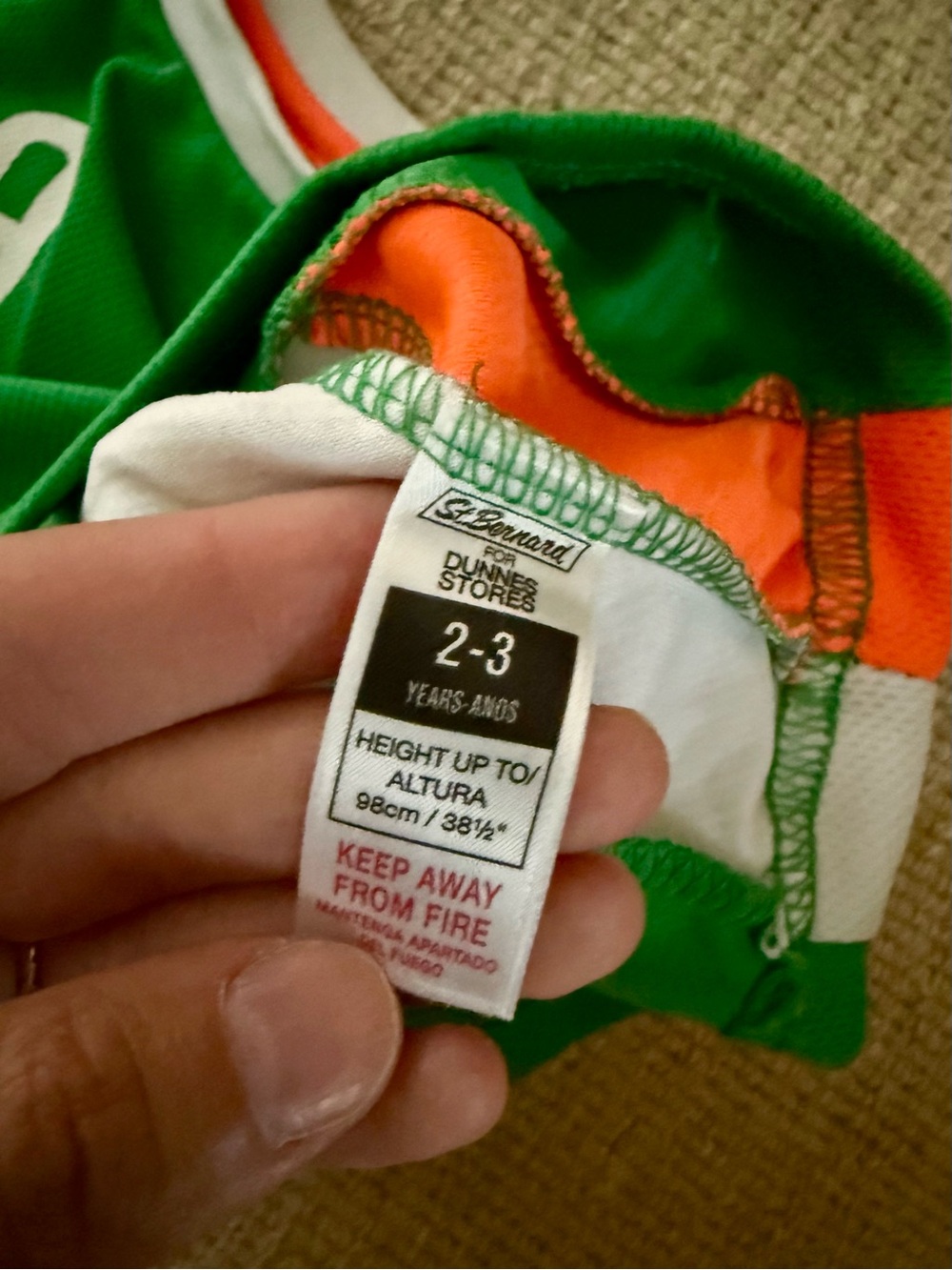 Ireland Green Soccer Jersey Kids Shirt Number 9 - Picture 3 of 4